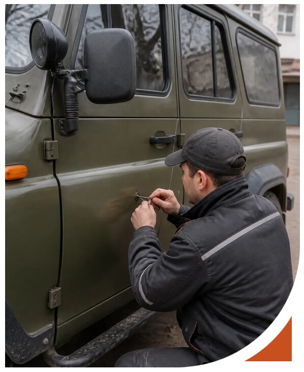 Профессиональное вскрытие автомобиля УАЗ без повреждений в Салехарде